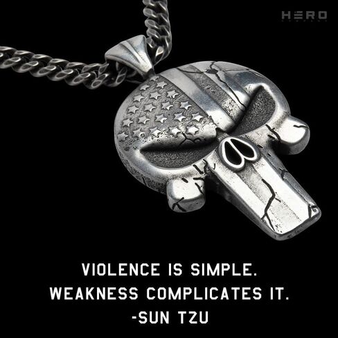 Hero Company Men’s Pendant Necklace - ‘Vindicta Vengeance’ Necklace for Men - Helps Pair Veterans With A Service Dog Or Shelter Dog in Saudi Arabia