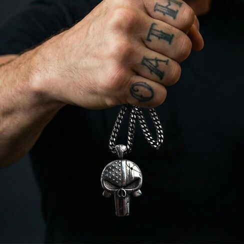 Hero Company Men’s Pendant Necklace - ‘Vindicta Vengeance’ Necklace for Men - Helps Pair Veterans With A Service Dog Or Shelter Dog in Saudi Arabia