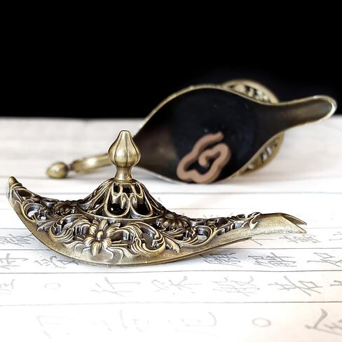 Aladdin's Magic Lamp Incense Burner, Carved Arabian Style Wishing Lamp Decor, Vintage Metal Incense Holder for Home and Office in Kuwait