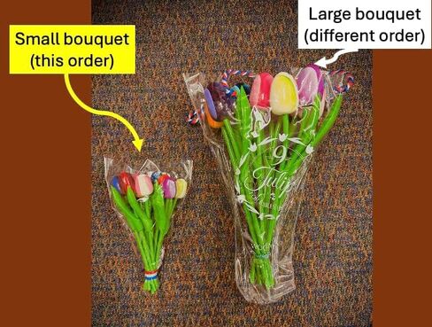 Wooden Tulips from Holland; Mixed Bouquet of 9; Small 7.8 Inch Stems for Vase Decorations Wood Tulips Table Centerpieces for Mother's Day Easter Gifts Crafts Decorations Home Tabletop, Multicolor in Kuwait