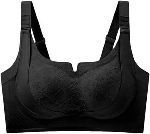 Lace Bra for Seniors,Lace Seamless Breathable,Full Coverage Comfort Daily Bra in Saudi Arabia