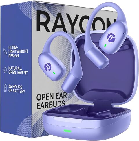 Raycon Essential Open Ear Earbuds – Open Ear Headphones, Earbuds Wireless Bluetooth, Sweat & Water-Resistant Earphones, Running Headphones with Ultra-Lightweight Design, 36 Hours Battery Life (Black) in Saudi Arabia
