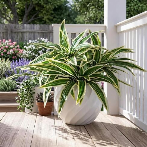 4 عبوات من نباتات Dracaena الاصطناعية، سيقان خضراء مزيفة كبيرة مقاس 17.7 بوصة، فروع Dracaena واقعية ونباتات الصبار لديكور مكتب الحديقة في الأماكن المغلقة والمفتوحة in Kuwait