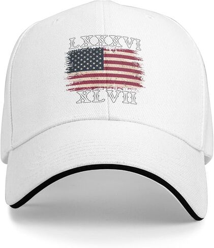 8647 Roman Numerals LXXXVI XLVII Hat 86 47 American Flag Hat Baseball Cap for Men Women Black in Saudi Arabia