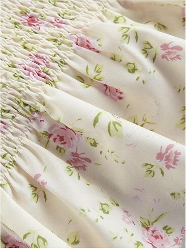 OYOANGLE Women's Boho Floral Print Tie Backless Halter Cami Tops Sleeveless Shirred Ruffle Peplum Top in Kuwait