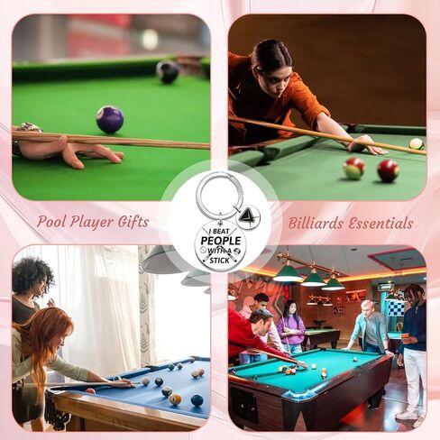 Billiards Gifts for Men Women Pool Player Keychain Billiards Keychain for Billiard Lovers Pool Ball Accessories for Bag Purse Charms Billiard Themed Gifts in Saudi Arabia