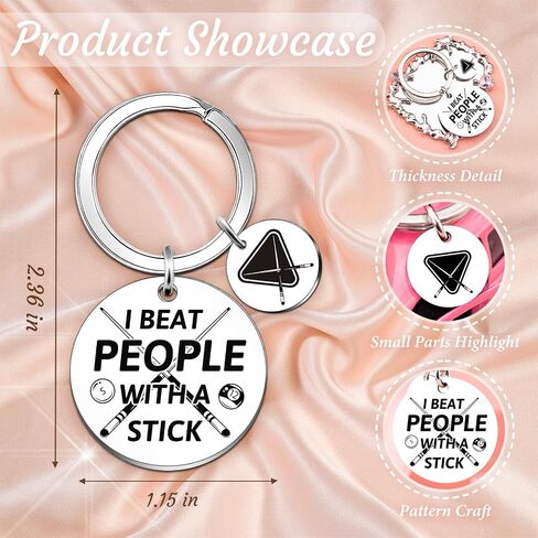 Billiards Gifts for Men Women Pool Player Keychain Billiards Keychain for Billiard Lovers Pool Ball Accessories for Bag Purse Charms Billiard Themed Gifts in Saudi Arabia