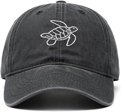 Plam Trees Hats Embroidered Washed Cotton Baseball Cap for Men Women Distressed Black Snapback Baseball Hat Adjustable in Kuwait