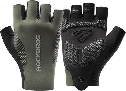 ROCKBROS قفازات ركوب الدراجات للرجال والنساء، قفازات الدراجة نصف إصبع مع وسادة ممتصة للصدمات قابلة للتنفس على الطرق الجبلية لركوب الدراجات النارية وصالة الألعاب الرياضية in Kuwait