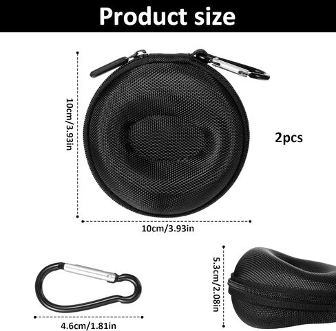 SynHHergyx 2 Pcs Watch Travel Case, Portable Single Watch Roll Travel Case Storage Box for Men's Wristwatches & Smart Watches up to 50mm, Black in Kuwait