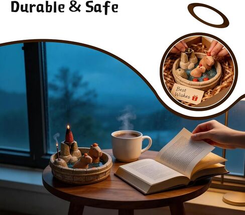 Capybara Backflow Incense Burner, Cute Ceramic Backflow Incense Holder,Perfect for Home and Office Settings, Making it an Ideal Choice for Personal use or Gifting. in Saudi Arabia