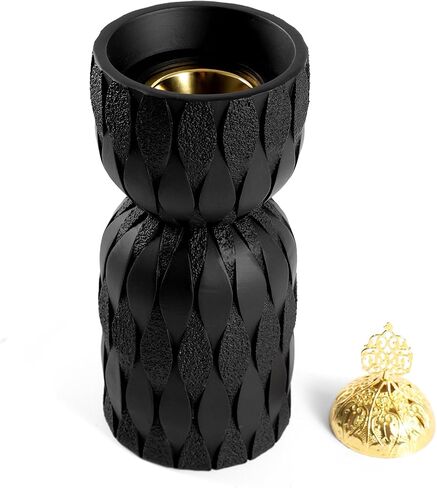 TERSCHELLING Frankincense Resin Incense Burner, Bakhoor Incense Burner, Portable Charcoal Incense Burner - for Office and Home Decor (Black) in Saudi Arabia