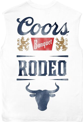 Tee Luv Men's Faded Coors Banquet Rodeo Double Sided Sleeveless Muscle Tee Shirt in Kuwait