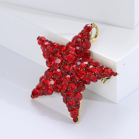Star Brooches and Pins for Women Shawl Pins Rhinestone Brooch Rhinestone Jewelry Christmas Gifts in Kuwait