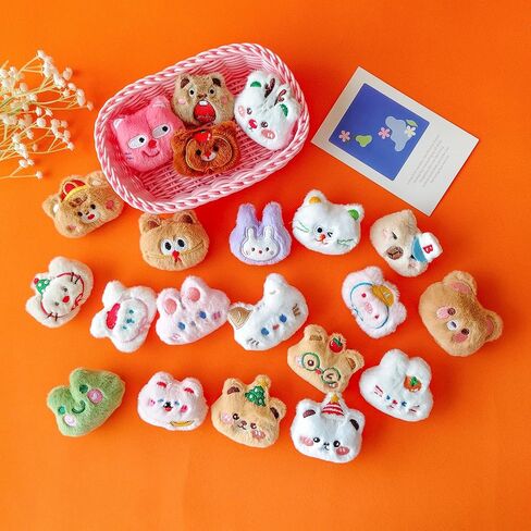 24PCS Goodie Bags Stuffers Plush Cute Pins for Backpacks Decorations Hat Clothes Accessories Valentine's Gift Bulk Birthday Return Gifts. in Saudi Arabia