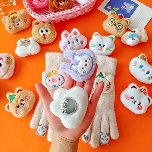 24PCS Goodie Bags Stuffers Plush Cute Pins for Backpacks Decorations Hat Clothes Accessories Valentine's Gift Bulk Birthday Return Gifts. in Saudi Arabia