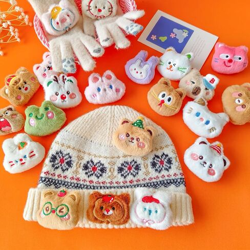 24PCS Goodie Bags Stuffers Plush Cute Pins for Backpacks Decorations Hat Clothes Accessories Valentine's Gift Bulk Birthday Return Gifts. in Saudi Arabia