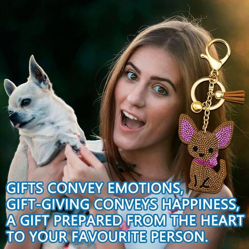 Chihuahua Gifts Chihuahua Accessories for Women Dog Mom Chihuahuas Keychains Dog Mom Gifts for Small Dogs Lovers Birthday Christmas Gift Purse Charm in Saudi Arabia
