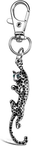 Cheetah Keychain Leopard Print Bag Charm Cheetah Print Car Accessories Animal Keychain for Mom Wife Friend in Saudi Arabia