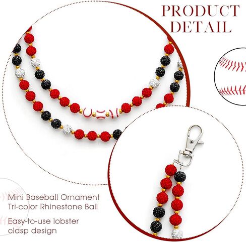 Baseball Wallet Chain Pant Chains Women Layered Rhinestone Beads Pocket Chains Men Punk Jewelry for Casual in Kuwait