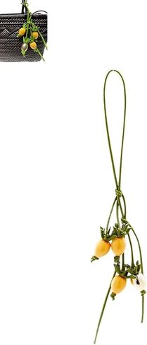 Genuine Leather Tomato String Bag Charm Pendant- Handmade Leather Key Chain Accessories for Tote Car Hanging Ornament in Saudi Arabia