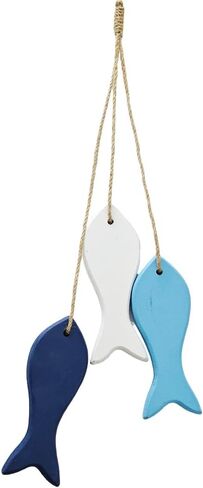 Hanging Coastal Wall Decor, Wooden Fish Wall Decor for Home, Nautical Theme Decorations for Ocean Room, Sea Fish Hanging Ornaments in Saudi Arabia