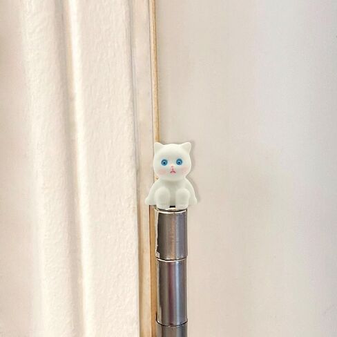 Cat Hinge Heads Decorative Topper Set of 6 - Cute Kittens with Blue Eyes Hinge Topper Magnets - Animals Hinge Caps for Door Decoration in Kuwait