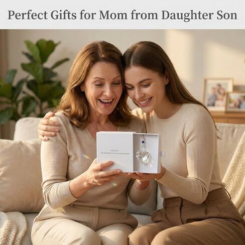 Hegelda Birthday Gifts for Women, Mom, Friend - Mothers Day Inspirational Gifts for Friends Her Coworkers Girlfriend Wife Mom Daughter Sister Aunt - Healing Crystals Heart Suncatcher for Window in Kuwait