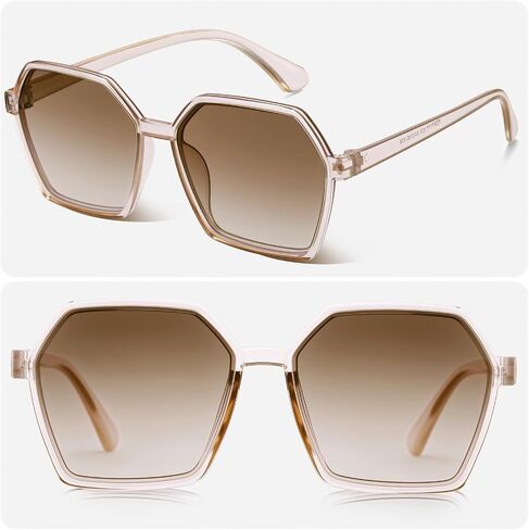 JATEBI 2 Pairs Women's Oversized Square Sunglasses Big Large Wide Fashion Shades for Men Women UV Protection in Saudi Arabia