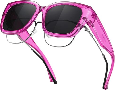 Polarized Fit Over Glasses Sunglasses for Women Men UV400 Protection,TR90 Cover Shades Driving in Saudi Arabia