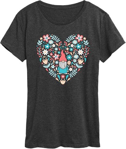 Instant Message - Scandinavian Heart Gnome - Women's Short Sleeve Graphic T-Shirt in Saudi Arabia