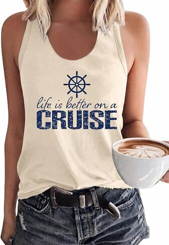 Dibs On The Captain Anchor Tank قميص المرأة س الرقبة فضفاضة قارب مرساة الجرافيك تانك المحملة الشاطئ أكمام Racerback سترة in Kuwait