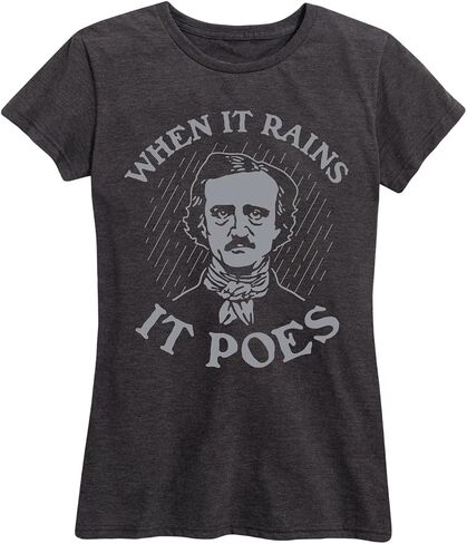 Instant Message - When It Rains It Poes - Women's Short Sleeve Graphic T-Shirt in Saudi Arabia