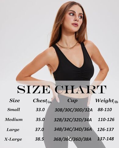 romansong Women's Ruched Front Crop Sports Bra, Racerback V-Neck Workout Tank Top in Saudi Arabia