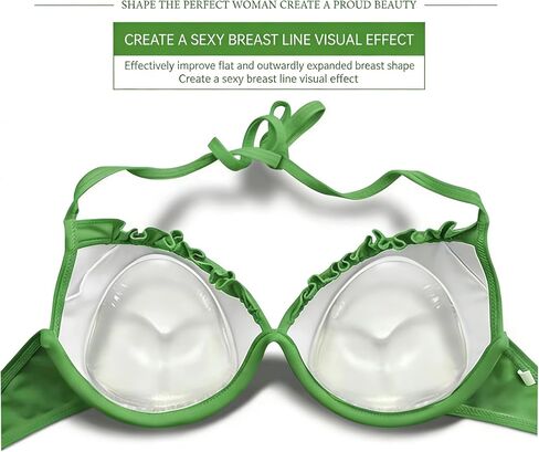 2 Pairs Silicone Bra Inserts Pads Breast Enhancer Push Up Bra Inserts Bra Padding Insert Breast Lifter For Women (Clear and Skin Color) in Saudi Arabia