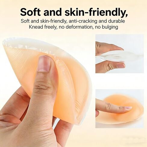2 Pairs Silicone Bra Inserts Pads Breast Enhancer Push Up Bra Inserts Bra Padding Insert Breast Lifter For Women (Clear and Skin Color) in Saudi Arabia