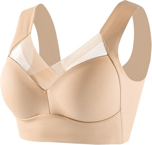 Jelly Bras for Women Push Up Full Coverage Seniors Everyday Lifting Posture Bralette Wireless Breathable Comfort Bra in Kuwait