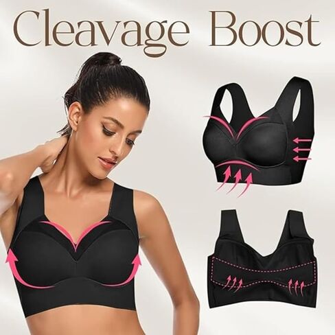 Jelly Bras for Women Push Up Full Coverage Seniors Everyday Lifting Posture Bralette Wireless Breathable Comfort Bra in Kuwait