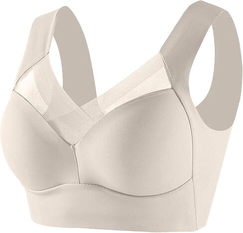Jelly Bras for Women Push Up Full Coverage Seniors Everyday Lifting Posture Bralette Wireless Breathable Comfort Bra in Kuwait