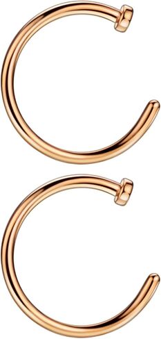 Surgical Steel Nose Rings Hoops for Women Men - Hypoallergenic C-Shaped Piercing Jewelry for Nostril/Septum/Cartilage in Saudi Arabia