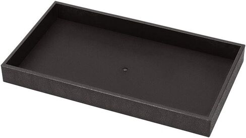 SSWBasics Large Black Plastic Stackable Tray - 14 3/4" W x 8 1/4" L x 1 1/2" H - Set of 3 in Saudi Arabia