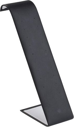 SSWBasics Tall Black Faux Leather Earring Display - 2 W x 3 1/2" L x 7 1/2 H - Holds 10 Pairs - Set of 3 in Saudi Arabia