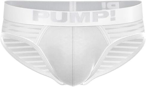 Pump! Whisper White Brief - Men's Underwear Briefs, Low Rise Boys Briefs, Waistband Men's Brief, Micro Mesh Fabric in Saudi Arabia