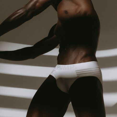 Pump! Whisper White Brief - Men's Underwear Briefs, Low Rise Boys Briefs, Waistband Men's Brief, Micro Mesh Fabric in Saudi Arabia