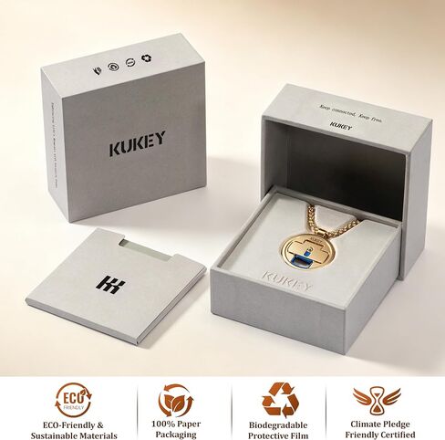 KUKEY Original Eyewear Pendant Necklace, Global Exclusive Pioneer Design, Watch-Grade 18K Gold Plating, Adjustable Chain, Universal for Holding Sunglasses, Reading Glasses, AI Glasses & Wireless Mic in Kuwait