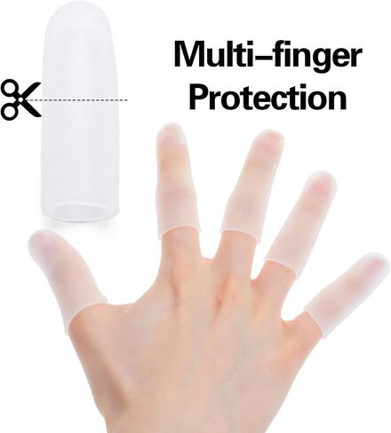 20 Pcs Thumb Protector, Gel Waterproof Thumb Covers for Wounds, Eczema | waterproof thumb covers for wounds silicone thumbs protector pottery finger nail cover gel protectors in Saudi Arabia