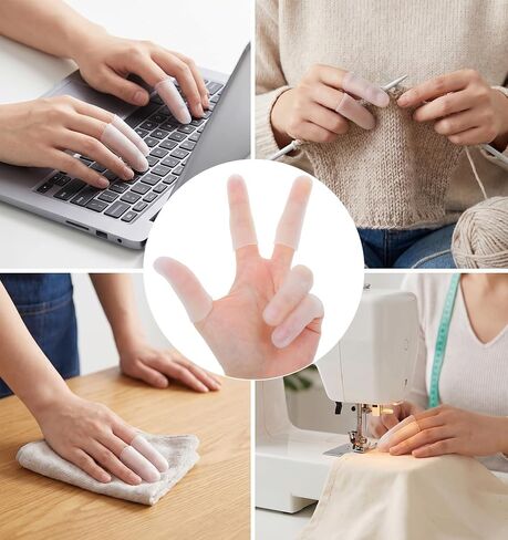 20 Pcs Thumb Protector, Gel Waterproof Thumb Covers for Wounds, Eczema | waterproof thumb covers for wounds silicone thumbs protector pottery finger nail cover gel protectors in Saudi Arabia