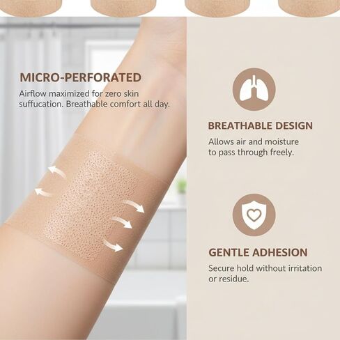 10 Rolls Micropore Tape for Sensitive Skin, Breathable Surgical Paper Adhesive, Flexible Non Woven Strip for Rhinoplasty, Nasal Support, Face Care, Dressing Fixation, First Aid in Saudi Arabia