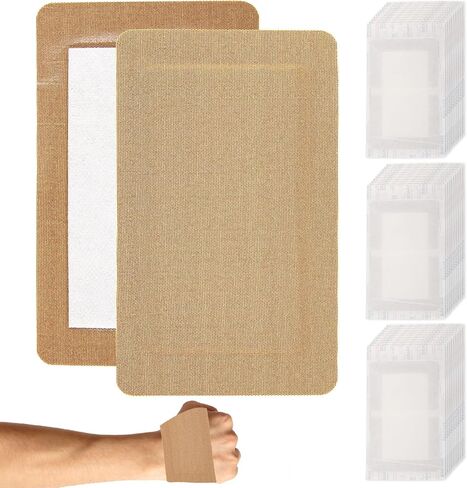 30 PCS Extra Large Bandages, Large Adhesive Bandages with Non-Stick Pad, Big Bandages for First Aid,Big Bandaids for Wound Care, Flexible Fabric Bandages that Cover Large Wounds, Latex Free in Kuwait