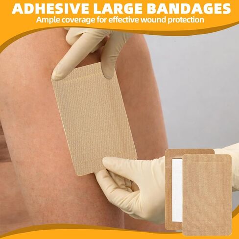 30 PCS Extra Large Bandages, Large Adhesive Bandages with Non-Stick Pad, Big Bandages for First Aid,Big Bandaids for Wound Care, Flexible Fabric Bandages that Cover Large Wounds, Latex Free in Kuwait